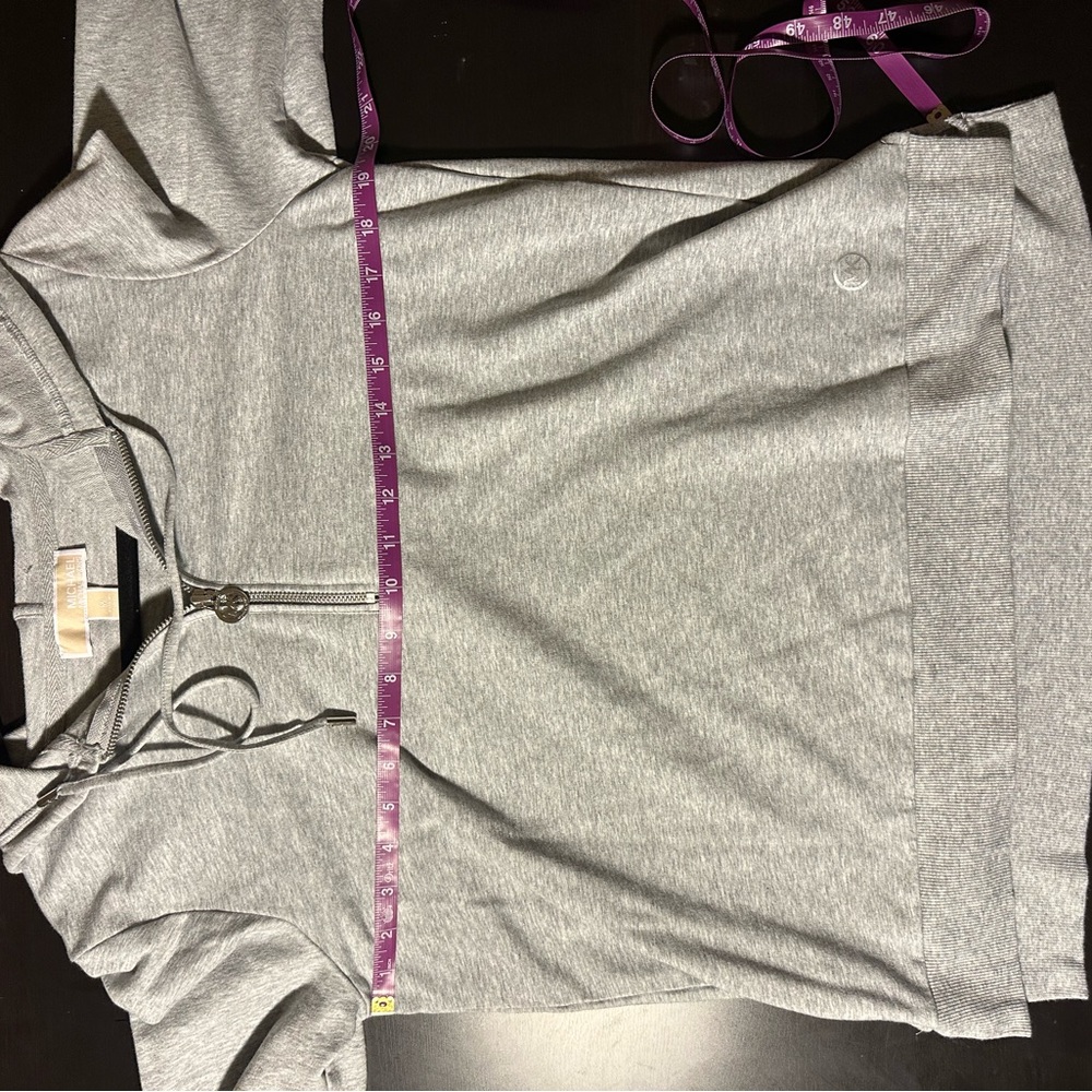 Michael Kors Qaurter Zip up Hoodie Size:Medium Color:Gray (NWOT) - Picture 7 of 7